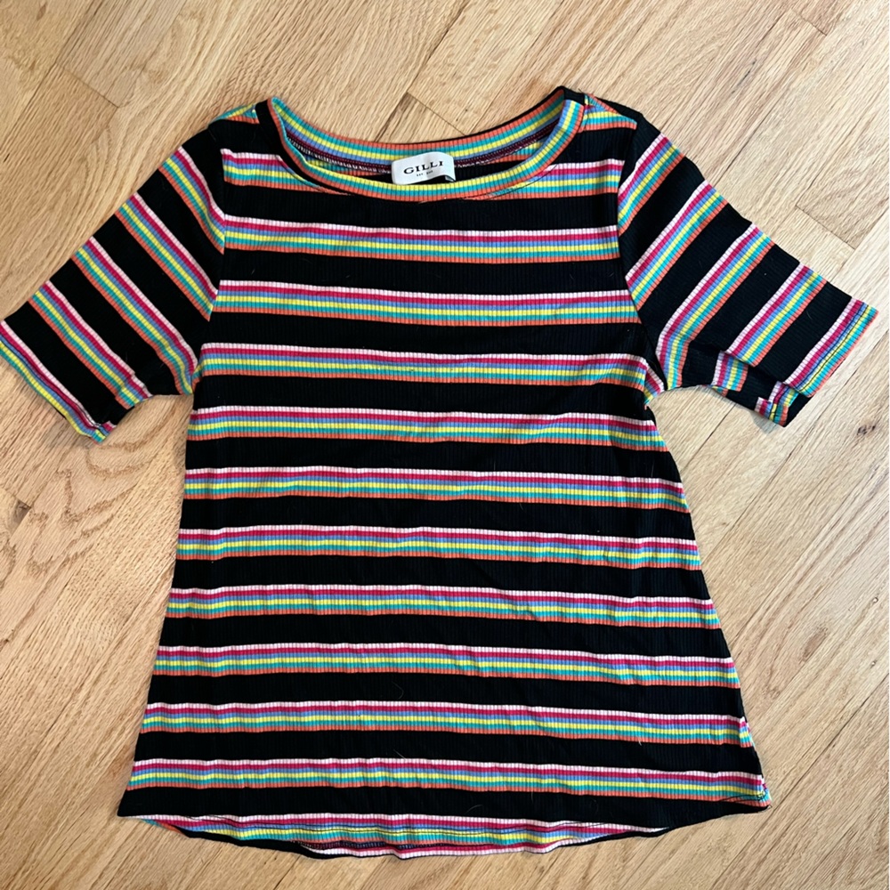 Gilli Multicolor Striped Short Sleeve Tee